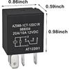 (Pack of 4) Fuel Pump Relay Replace Part for 4671168E 72472M - 12VDC, 20/10A, 5 Pins SPDT Automotive Relay AZ988-1CT-12DC1R