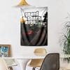 Grand Theft Auto Vintage Vægtæppe Retro Boho Ideel til Balkon Kollegievæg Soveværelse Alsidig Dekoration Boho Dekoration Gave til Nyt Hjem