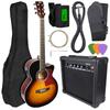 V-Tone Eag Set Sb Guitarra Eletroacústica + Amplificador de Guitarra Conjunto Sunburst
