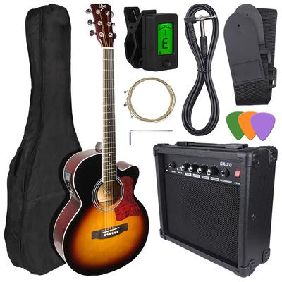 V-Tone Eag Set Sb Electro-Acoustic Guitar + Guitar Amplifier Sunburst Set