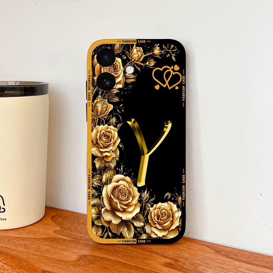 For iPhone 17 Pro Max 17 Air Phone Cover Flower Name Letters High Quality Case For iPhone17 Soft Silicone Shockproof Housing