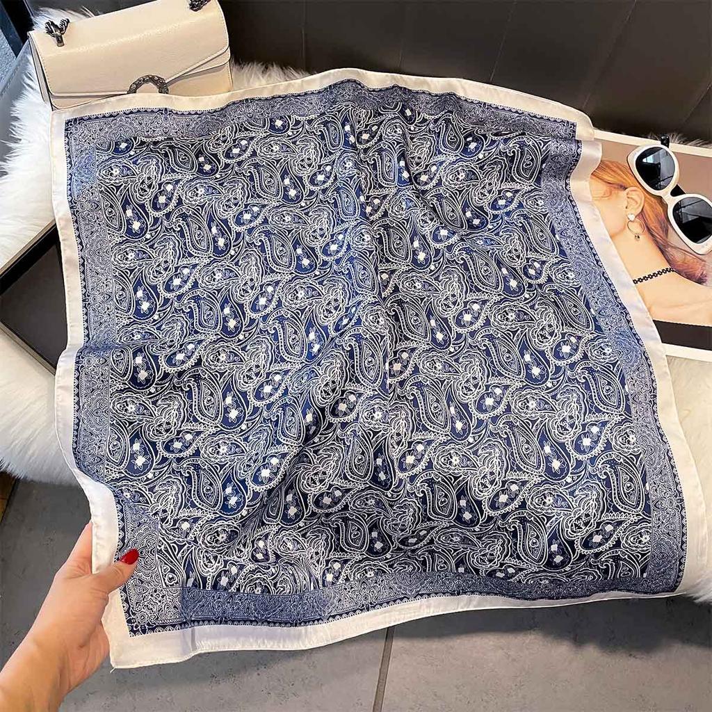 Fashionable Imitation Silk Scarf Set With Retro Waistcoat And Stylish Square Scarf Ideal For Neck Protection