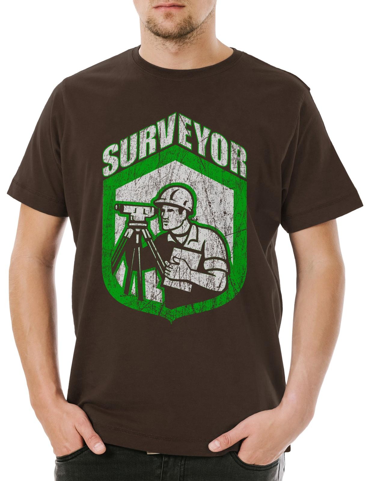 

Surveyor III Mens T-Shirt Mens Womens Tees Top Appraiser Expert Engineer Site Manager Architect 4XL