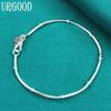 925 Sterling Silver 1.7mm Snake Chain Bracelet Fashion Jewelry