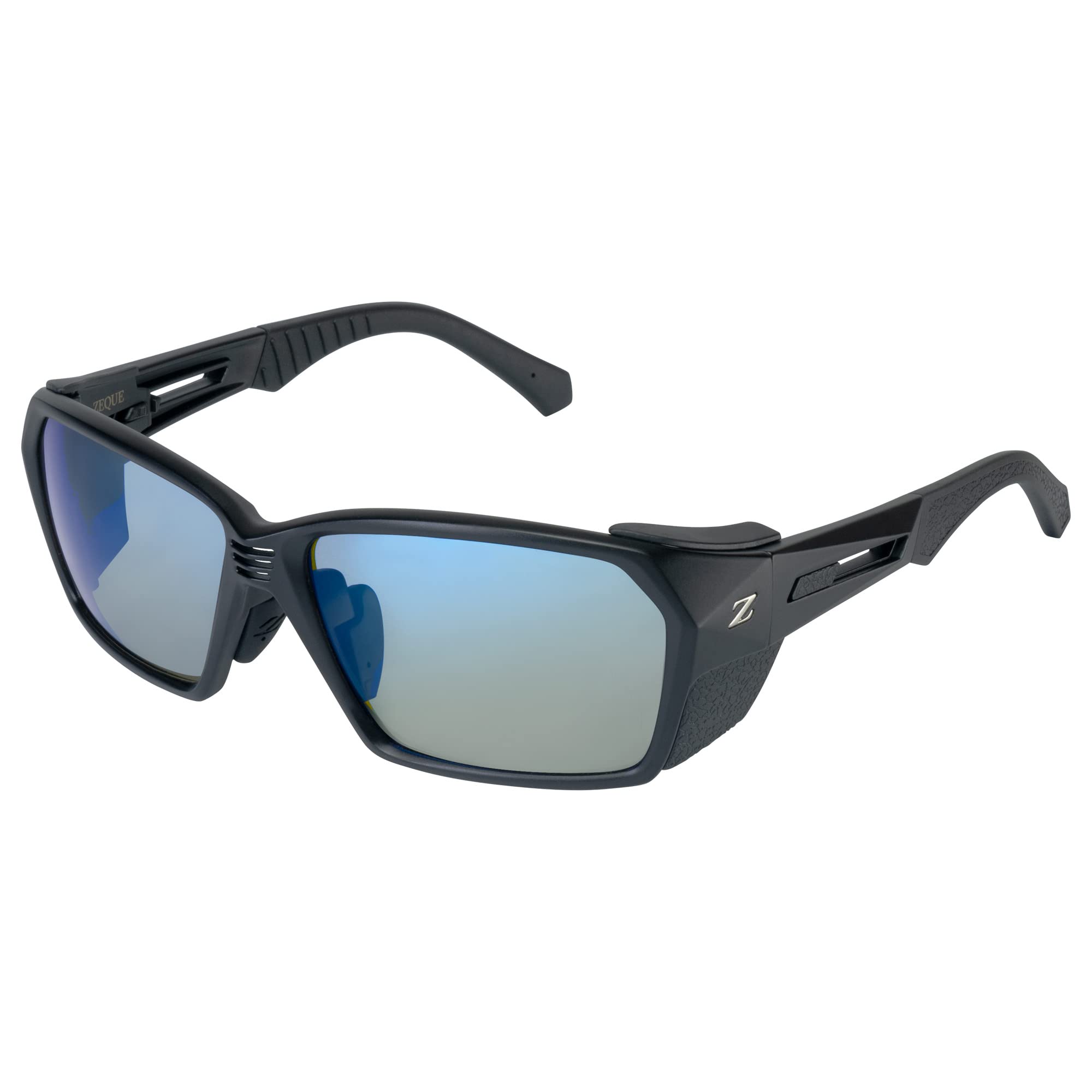 

Zeque Polarized Sunglasses LOOF Matte Black TRUEVIEW BLUE MIRROR F-2040 SPORTS/