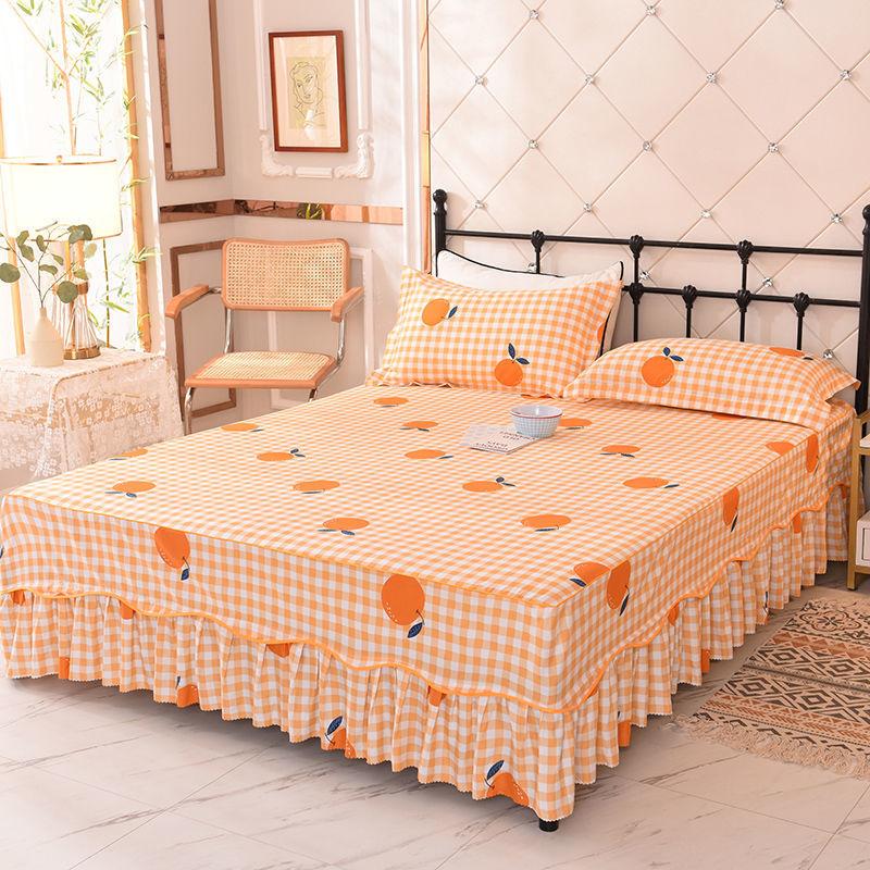 Non-slip One-piece Bed Skirt Korean Version of The Bed-cover Protective Cover Home Floral HOTEL 14 Styles Vintage Stylish Design
