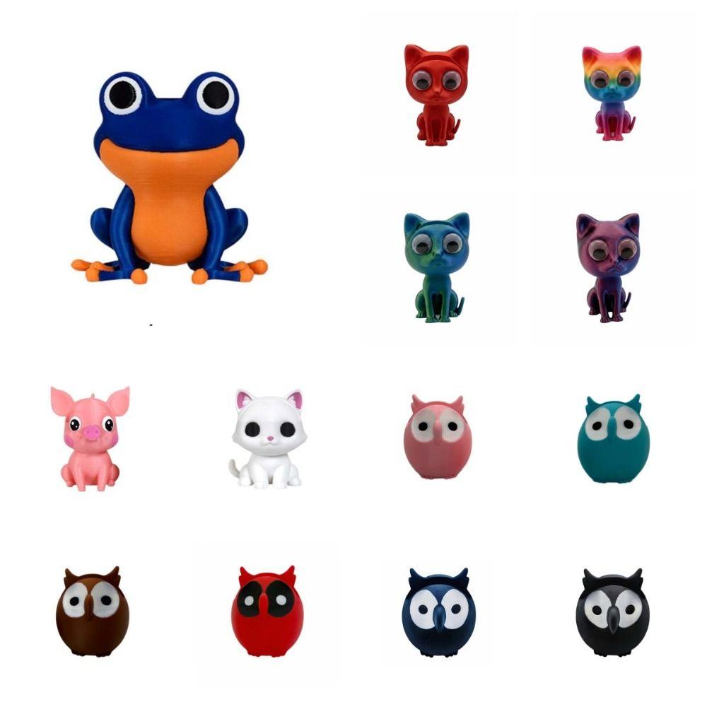 Cute Eyewear Display Rack 3D Printed Pig Glasses Stand Creative Cat Eyeglass Holder  Students
