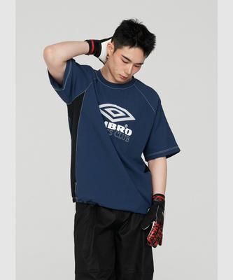 UMBRO Crispy Taslan Short Sleeve Piste Navy (Uq221Cwt58) (A Type)