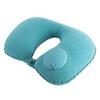 U-shaped Travel Pillow Car Aviation Flight Office Inflatable Neck Pillow Short Plush Cover PVC Support Headrest Soft Care Pad