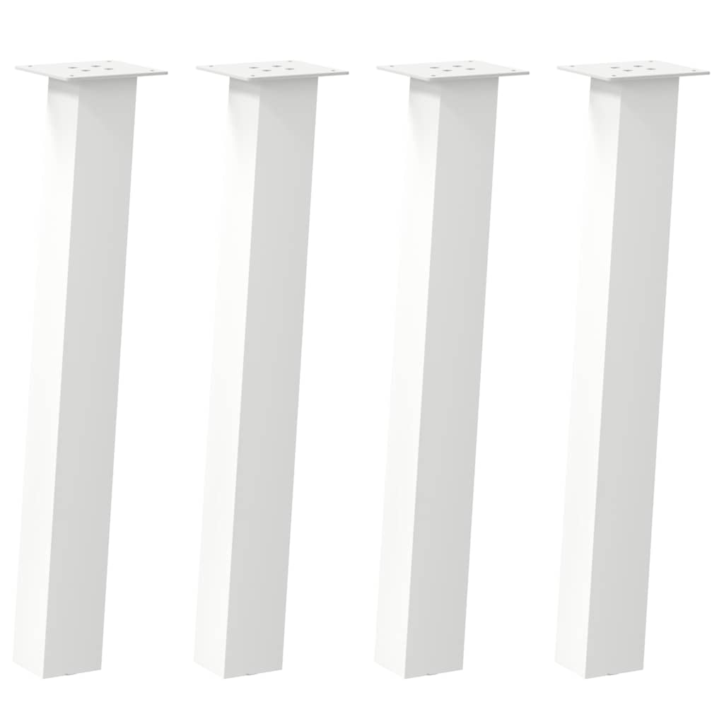 Vidaxl Nogi Do Stolika Kawowego, 4 Szt., Biale, 72 Cm, Stal
