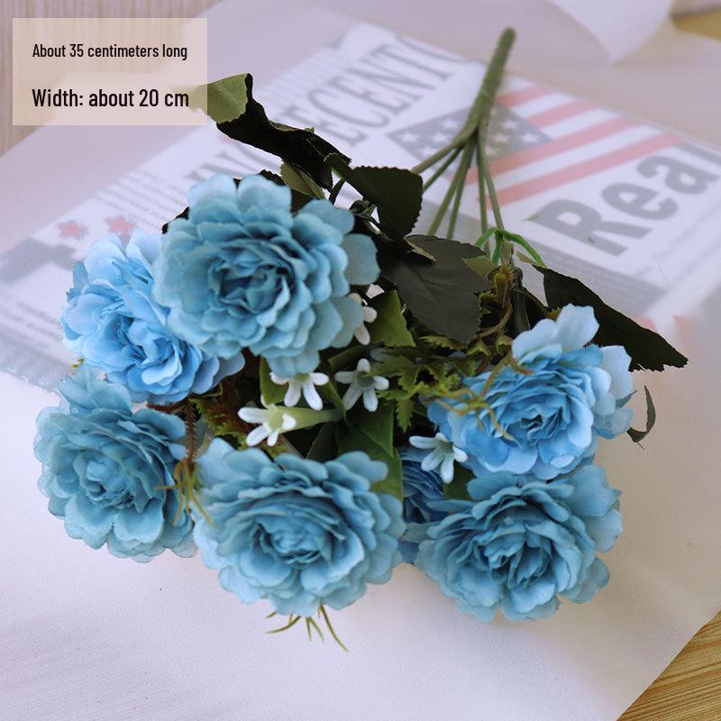 Silk Rose Flower Bouquet: Artificial Flowers for Dining, Bedroom, Living Room Decor and Creative Ornament Figurines.