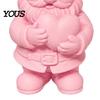 Romantic Home Decor 3D Printed Garden Gnome Statue Holding Heart, Cute Pink Figurine, Weather-Resistant Indoor Stable Tabletop Ornament