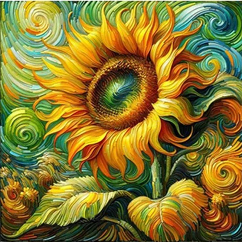 DIY Diamond Painting Sunflower Van Gogh Cross Stitch Kit Mosaic Art Diamond Painting Full Circle/Square Diamond Home Decoration