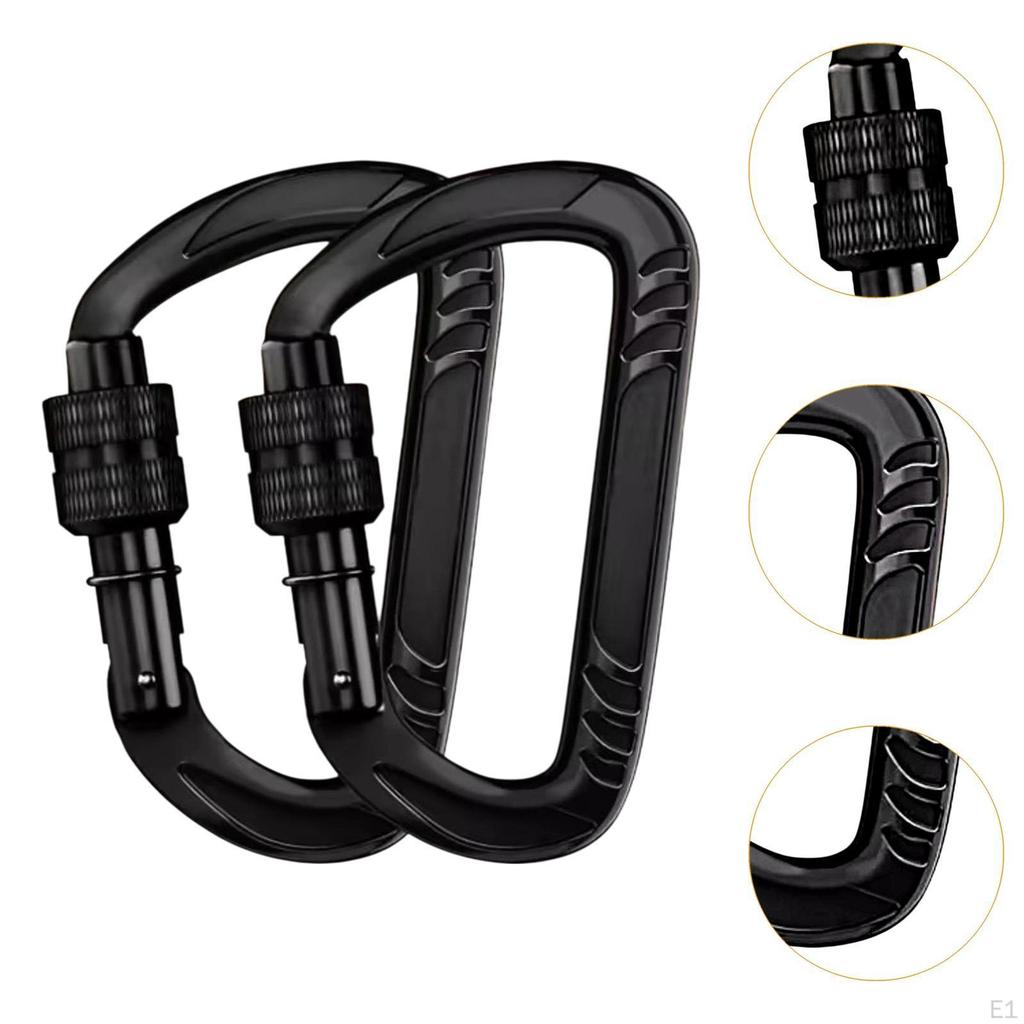 Carabiner Clip for Keychain Use, D Lock Outdoor Activities And Fishing