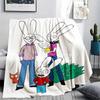 1pz Coperta in Flanella con Stampa di Simon il Coniglio, Alta qualità Confortevole per Tutte le Stagioni, Arredamento per la Casa, Calore e Comfort, Perfetta per Regali di Natale157