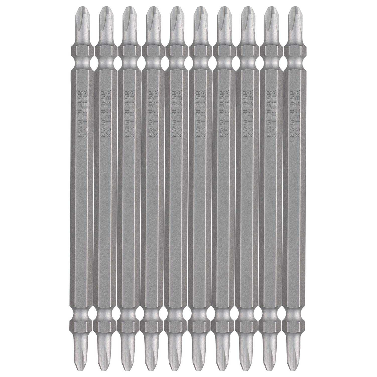 

Vessel Bit x 100mm set DS10P2110F Easy-to-see +2 10-piece серебряный