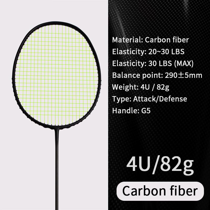 

21-30 LBS badminton racket carbon fiber man woman adult high elasticity durable major Attack racket defense Competition level 22LBS