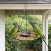 Vintage Design Hanging Bird Feeder Metal Parrot Feeder Tray Bird Food Container  Courtyard