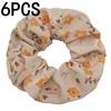 6pcs/lot Hair Scrunchies Bands Scrunchy Ties Ropes Ponytail Holder for Women Accessories Fabric Headwear Ditsy Floral Sweet Cute