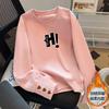 Womens Crewneck Sweatshirt Loose Fit Casual Pullover Top Geometric Print Plus Size Fall Winter