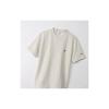 [Champion] Short-sleeved Crewneck Sweatshirt with One-Point Logo, Basic Design, C3-Z020, Men's, Oatmeal, Size M