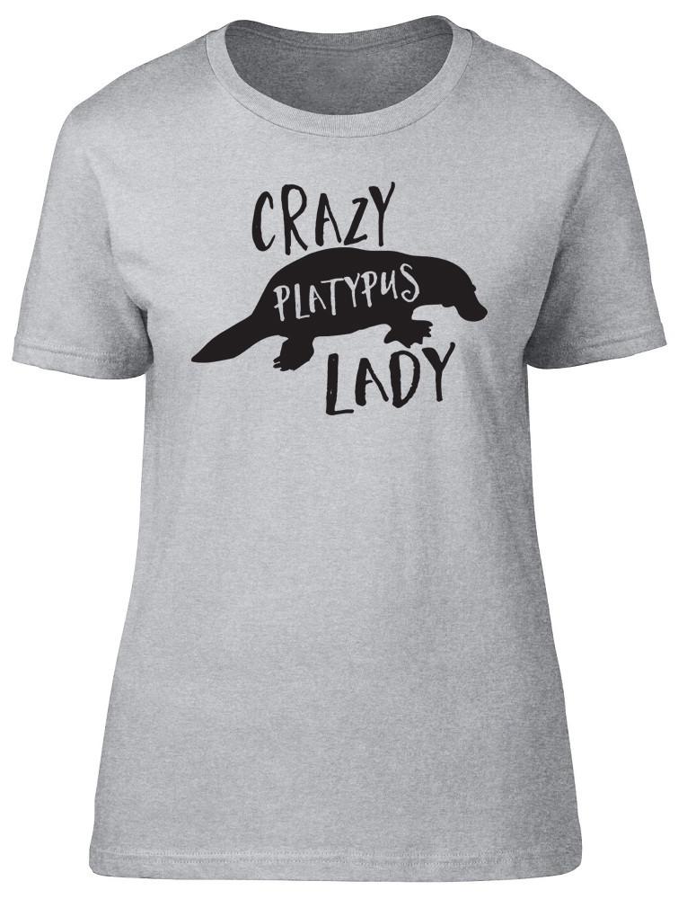 Crazy Platypus Lady Unisexs Ladies Short Sleeve Fitted TShirt