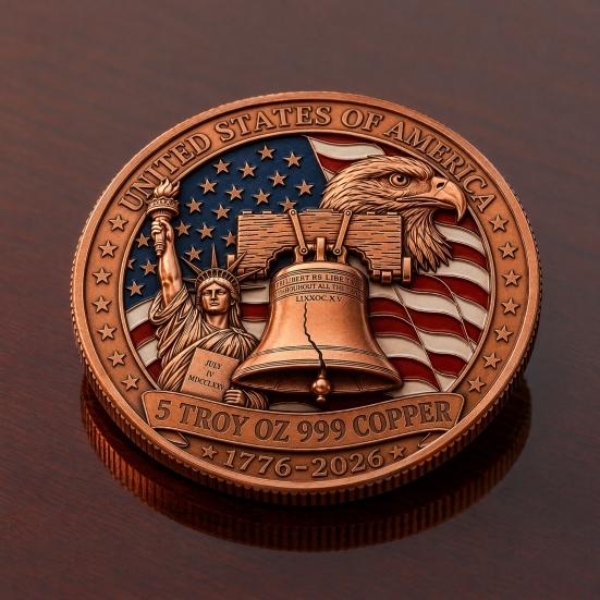 250th Anniversary Usa Commemorative Coin 1776-2026 Metal Patriotic Collectible Coin 1 Pc