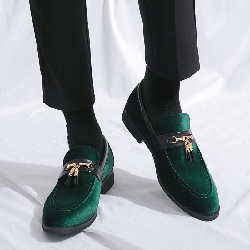 Fashion Men's Nubuck Leather Casual Soft Sole Fashion Shoes High Quality Velvet Leather Leather Lightweight Men Anti-slip Wearable Shoes