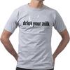 Funny T-shirts Drink Your Milk Unisex Streetwear Short Sleeve Birthday Gifts Men's Clothing T-shirt