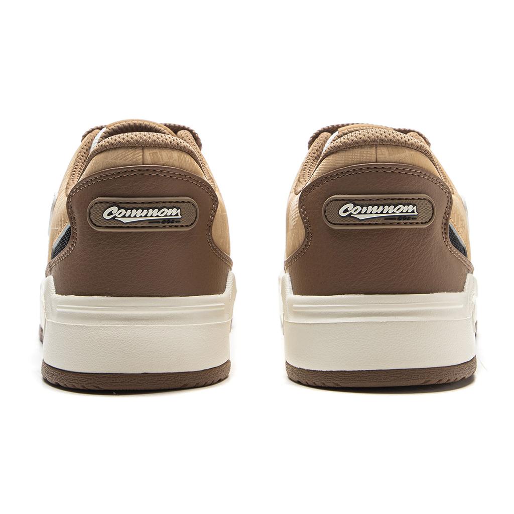 Li Ning Common 80s Slip Resistant Abrasion Resistant Low top Skateboard Shoes Men's White Brown AGCV269-3