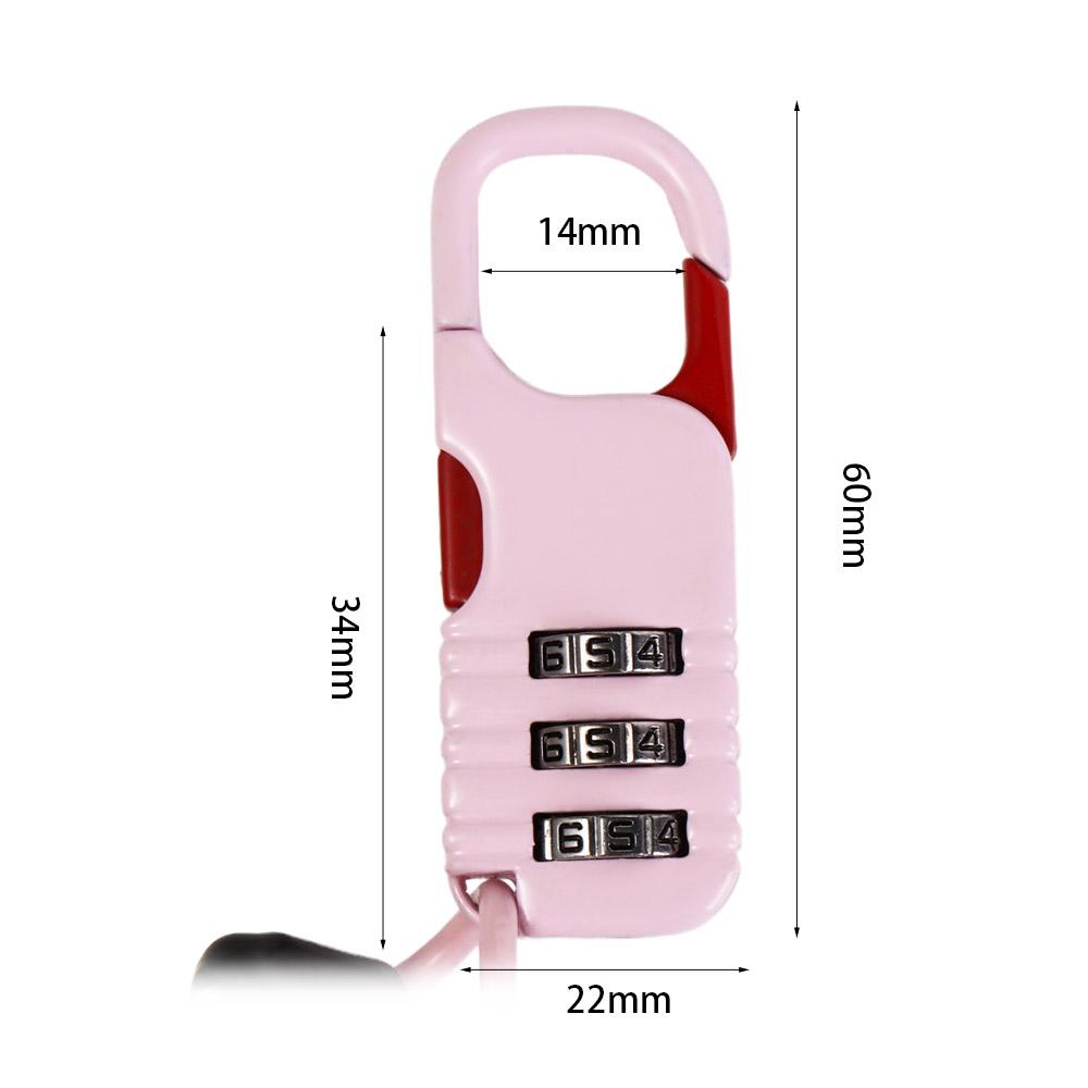 Three Digit Password Bicycle Rope Lock Zinc Aluminum Zinc Zinc Alloy Bicycle Safety Rope Lock Men/Women