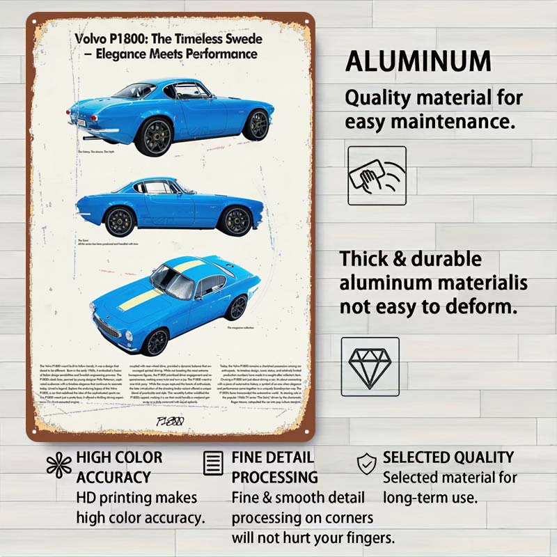 Volvo Metal Signs Classic Car Posters Home Decorations Custom Tinplate Sign for Garage Wall Art Decoration Room Ornaments Retro