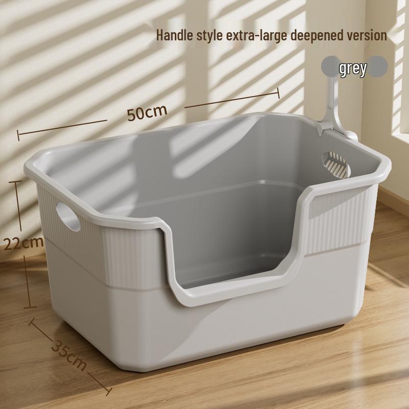 Kitten Litter Box: Low Entry, Semi-Enclosed, Small Size, Starter Kit for Cat Care