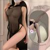 Sex underwear retro sexy cheongsam hollow chest mesh see-through nightdress women flirting sex underwear transparent