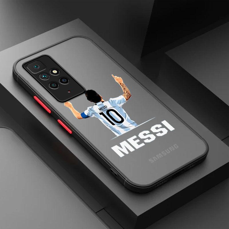 Case For Xiaomi Redmi Note 11 10 Pro 12 13 12S 11S 10S 9 9S 8 10C 9A 9C 8T 9T PC Hard Funda Phone Cover Football Man M-Messi 10