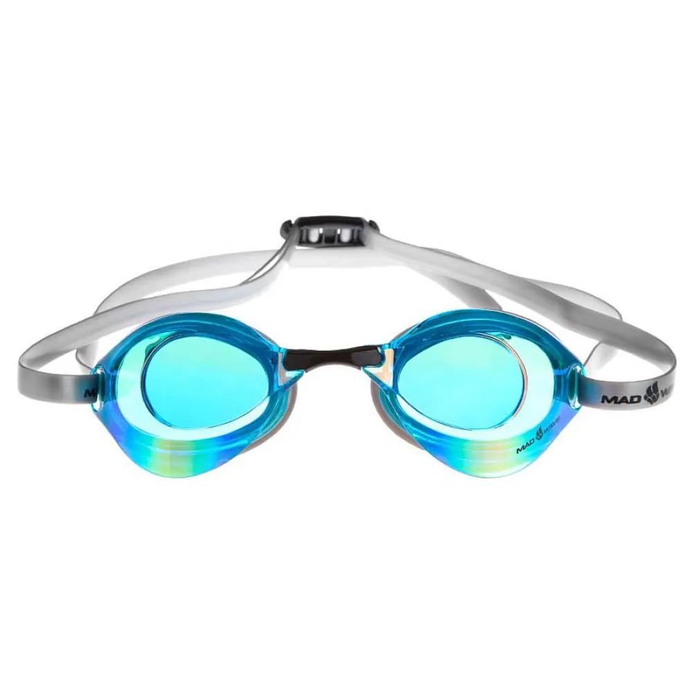 Madwave Plastic Swimming Goggles with Mirrored Coating Turbo Racer II Rainbow