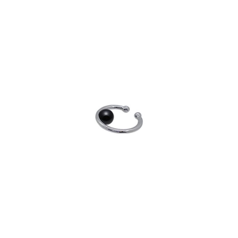 LEYIE ONYX & CURVE EAR CUFF