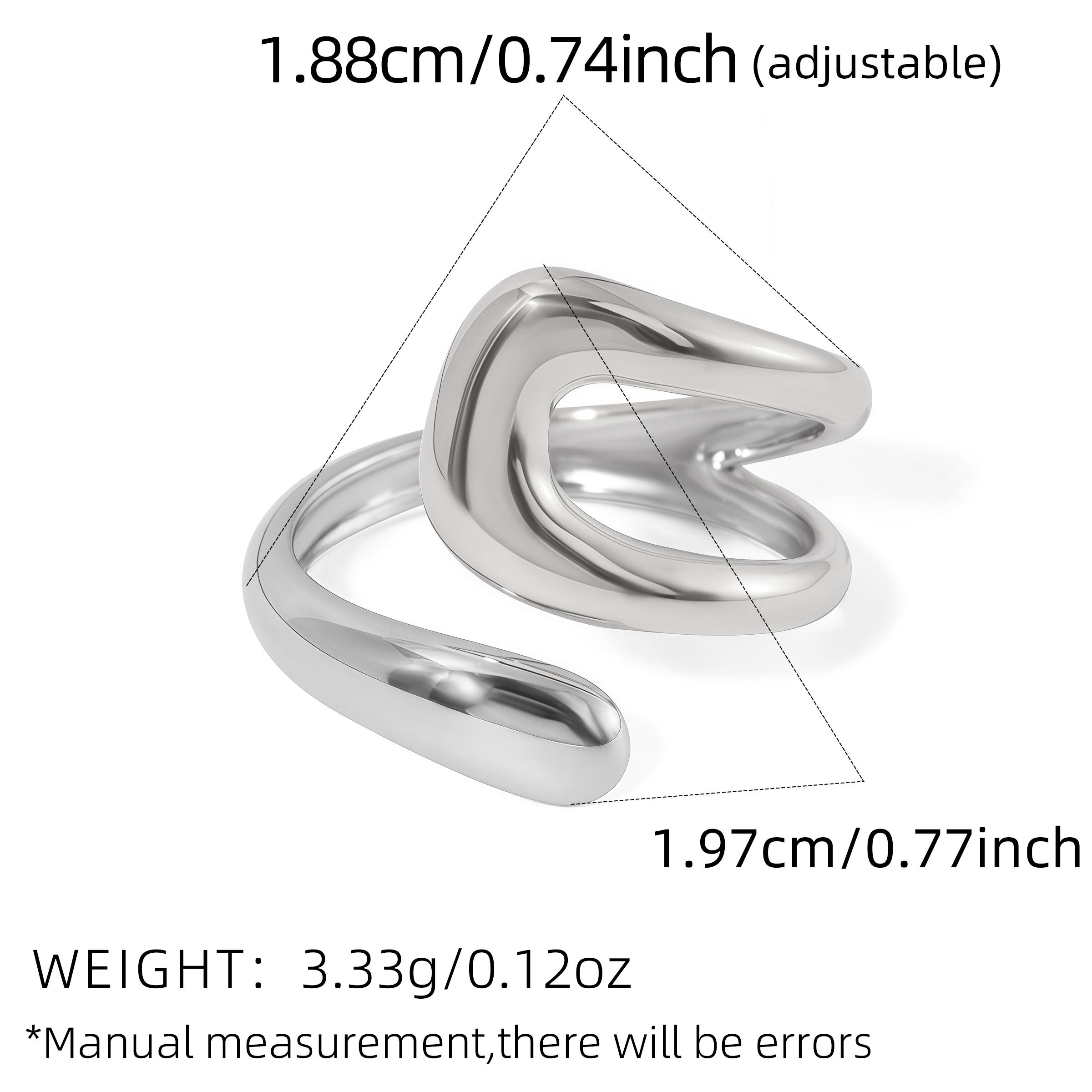 

Fashion Stainless Steel Open Rings For Women Waterproof Quality Personality Charms Trendy Zircon For Daily Wear Vacation Etc resizable