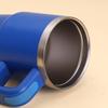 Tazza da auto in acciaio inossidabile da 20 oz con manico e cannuccia, Raffreddatore di ghiaccio termoisolato per bambini