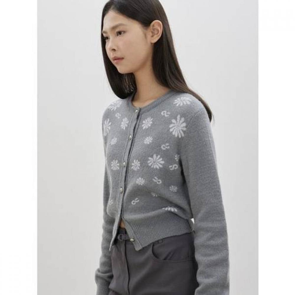 Cc Collect Flower Jacquard Cardigan  C261ksl002 
