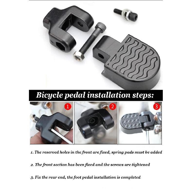 Electric Bicycle Rear Pedal Bicycle Rear Wheel Folding Pedal Electric Standing Person Universal Pole Mountain Bike Pedal