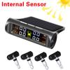 Solar TPMS Tire Pressure Sensor Car Tire Pressure Monitoring System with 4 Wheel Internal External Sensors TMPS