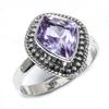 Natural Pink Amethyst Gemstone Handmade 925 Solid Sterling Silver Ring S.9 P3j31