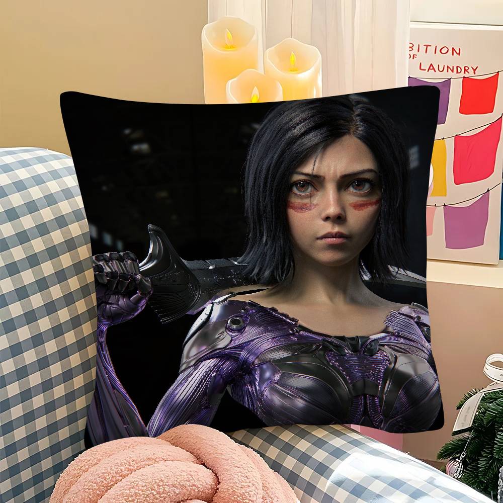 pc Alita Battle Angel Pillow Case Fashion Square Pillowcase Bedroom Sofa Room Ins Decoration Leisure