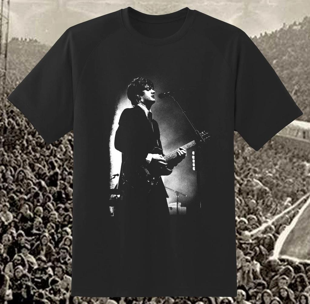 DJO Joe Keery Tribute Shirt Black and White Concert Photo