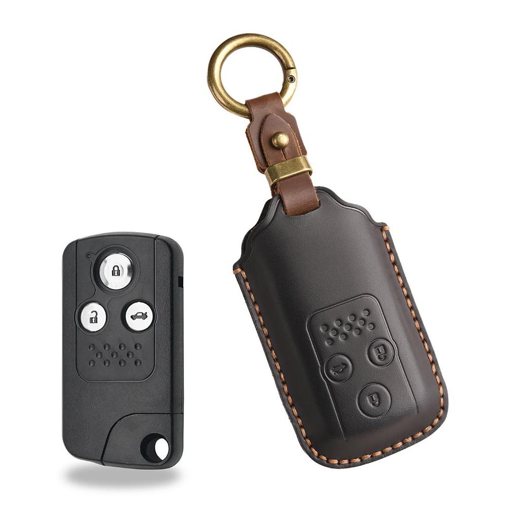 [Honda] Car Key Cover keychain Cowhide Handmade Suitable for Fit Civic Accord Pilot CRV HRV Odyssey5