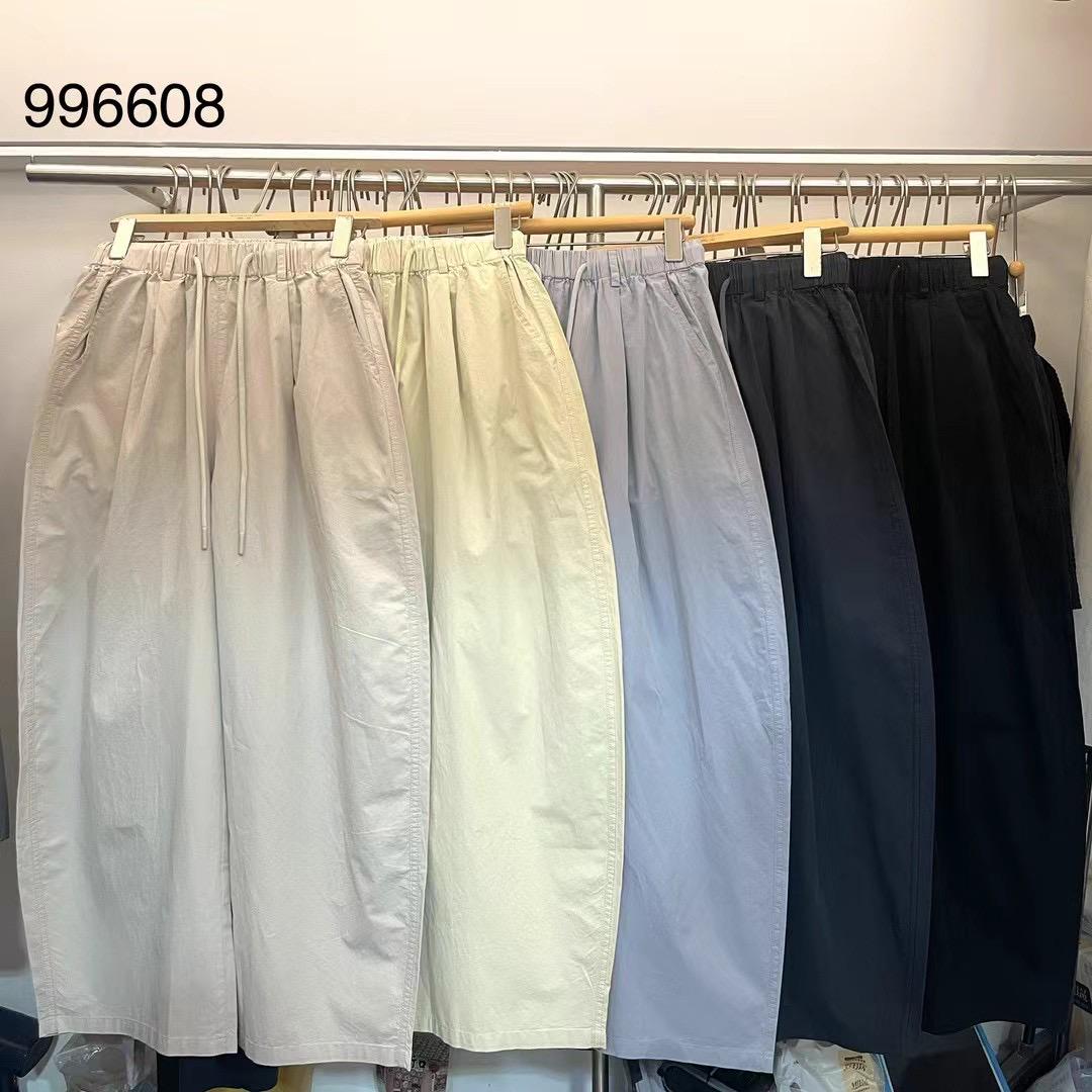 

Yinmu High Waist Elastic Drawstring Loose Fit Plus Size Korean Style Carrot Pants One Size светло-синий