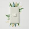 4pcs/set DIY Flower Leaf Switch Sticker Removable Waterproof Green Plant Switch Sticker Self-adhesive Leaf Decal Living Room