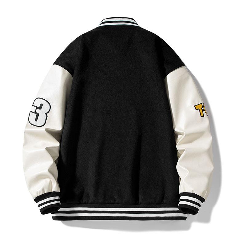 Men's Spring and Autumn New Retro Couple Casual Loose High Quality Baseball Clothing Letter Embroidery American Trend Jacket