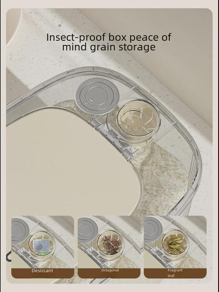 Uforu 20L Insect-Proof & Moisture-Proof Rice Storage Bucket with Press-Seal Lid